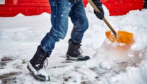 man shovelling snow, winter boots, driveway, shovel, orthotics